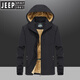 JEEP SPIRITJeep/Jeep Spring and Autumn Thin Windbreaker Jacket Men's Casual All-Match Work Jacket Gram Large Size Quick-Drying Anti-Proof Khaki - Spring and Autumn Thin Section 3XL