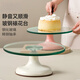 Oupin Yuan Cake Turntable Tempered Glass Decoration Cream Turntable Rotating Plaster Decoration Table Household Commercial Baking Tools White