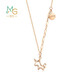 Chow Sang Sang 18K Rose Gold Mint Series Unicorn Colored Gold Necklace for Women 92256N Pricing