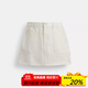COACH Women's Skirt Slim Fit Cotton High Waist Commuting Summer Skirt Simple White One Size | 28