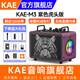KAEM3 Audio British professional electric blowpipe saxophone singing Bluetooth speaker musical instrument live broadcast portable outdoor playing and singing M3 purple tiger head (portable 120W rated)