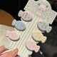 Cute pattern clear hair clip, sparkling summer clear fish bangs clip, cartoon versatile girl headwear, 6 jelly fish hair clips + 6 printed fish
