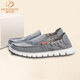 MOONIDE Marca Zapatos de Lona para Hombre, Moda, Transpirables, Zapatos Casuales para Hombre, Zapatos de Suela Blanda para Hombre, Zapatos sin Cordones de Moda para Hombre, Gris Claro 41