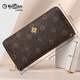 Goldlion Wallet Women's 2025 Latest Fashion Handbag Women's Handbag High-end Zipper Luxury High-Quality Long Style Brown (Dark) Officially Authorized. One fake will be fined ten