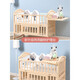 Crib solid wood unpainted multifunctional newborn baby cradle bed children's removable and splicable baby bed 598 log bed + mosquito net + brown mat large bed 120*65*98cm (changeable children's bed)