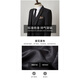 DK High-End Wedding Suit Men's Striped Business Formal Wear Korean Style Trendy Slim Handsome Groom's Dress Suit Men Black (Three-piece Set) Jacket + Pants + Vest S