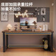 New appearance computer desk e-sports table solid wood desk home desktop desk study table writing table workbench long table 120*60CM 40MM carbon steel legs walnut color