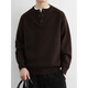 Gonggong sense button sweater men's autumn and winter new fashion men's American Henry collar sweater thickened warm wool sweater light mustard green M recommended 120Jin Jin equal to within 0.5 kg