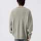 IZEXX knitted sweater Henry collar sweater men's autumn loose and versatile casual sweatshirt inner top MY19 light gray XL