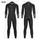 Oeny's new 5/3 wetsuit for men, super elastic, thickened and velvet, cold-proof and warm one-piece wetsuit, jellyfish surfing winter swimsuit, black and gray CR super elastic, long hair mercerized thermal cloth inside S