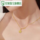 Xingyin gold-wrapped 999 pure gold pendant 24k gold sparkling snowflake commuting pendant clavicle necklace for girlfriend