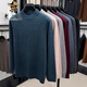 
100% wool men's thickened wool sweater for men in winter half-high neck warm sweater for middle-aged men pull-up base shirt BE-GHG900 black gray M (165) Recommended 90-125Jin [Jin equals 0.5 kg]