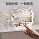 New KT cat makeup mirror led with light desktop desktop smart charging bedroom dressing mirror Hello Kitty Internet celebrity mirror Kitty cat Christmas gift for girlfriend KT cat with light white