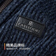 MONTAGUT 100% Wool & Contrast Color Sleeves Light Luxury Wool Sweater Men's Thickened Warm Sweater Men's Cardigan Sweater Men's Ink Blue M 48 170/88A 110Jin Jin is equal to 0.5kg within
