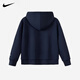 NIKE Nike Boys Suit Velvet Hooded 2025 New Autumn and Winter Girls Cotton Two-piece Children's Long-Sleeved Sweatshirt Indigo 2233 Velvet Thickened High Weight 150/M Recommended Height 140-152cm