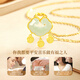 China Gold (CHINA GOLD) 18K Gold Ruyi Blessing Lock Necklace Women's Love K Gold Hetian Jade Pendant Birthday Gift for Girlfriends and Wife Practical to Fulfill Lock Wish 18k Ruyi Love Blessing Lock Pendant Free Silver Chain