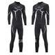 L Wetsuit one-piece men's 3mm warm, super elastic and wear-resistant wetsuit, cold-proof wetsuit, winter swimming suit, black XS