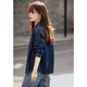 Mohan Yimei retro washed denim shirt thin jacket 2025 autumn new shirt temperament women's top