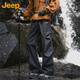 JEEP Casual Pants Men's and Women's Assault Paratrooper Pants Windproof Outdoor Work Pants Loose Straight Pants Black XL