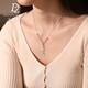 Duozun pt950 platinum necklace female letter pendant set chain platinum clavicle chain 26 letter pendant niche necklace letter K necklace 6.22 grams