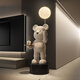 Dyed Spring Violent Bear Floor-standing Decoration Large Large Living Room TV Cabinet Decoration Light Luxury High-end Doll Housewarming Gift Medium Height 72cm Beige + Piggy Bank