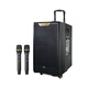 Malata square dance audio high-power shocking bass portable outdoor karaoke trolley speaker professional stage performance equipment karaoke sound card live broadcast internal recording all-in-one machine M+9867A Feitian third generation (12-inch bass) built-in sound card + dual charging microphones gift pack