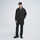 GIOVANNI VALENTINO autumn lapel windbreaker men's mid-length commuter business casual coat black XL