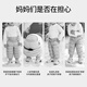 OUYUN children's down pants for boys and girls in autumn and winter, high-waisted pants, warm white duck down trousers, Oatmeal Coffee 100