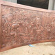 Fiberglass imitation copper custom relief red cultural forged copper relief campus cultural background wall sandstone character portrait style two