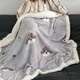 Enxing Winter Thickened Milk Lamb Velvet Blanket Nap Office Shawl Air Conditioning Blanket Coral Velvet Sofa Small Blanket Gray Footprint Dog Thickened Milk Lamb Velvet Double Blanket 200x230cm - About 4.2Jin Jin equals 0.5kg Double Throw Blanket