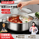 Kitchen plan with thickened bottom 304 stainless steel Yuanyang pot large capacity soup pot induction cooker gas universal hot pot special pot
