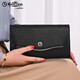 Goldlion Women's Handbag 2025 New Fashion Versatile Clutch Large Capacity Multifunctional Clutch Genuine Leather Mobile Phone Bag Portable Black Official Authentic