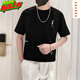 乔易伦短袖t恤男夏季上衣简约百搭潮流2025新款潮牌修身帅气男装半截袖T 1101-1-9226-白色 L