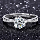 Pt950 platinum diamond pair ring for men and women, diamond ring, platinum ring, proposal gift for girlfriend and best friend, six claw single row 50 points - light luxury model, please note the ring number