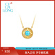 CIGA LONG Wealthy Copper Coin Turquoise Necklace Ring Dongfang Youran New Chinese Style Jewelry Wealthy Copper Coin Necklace
