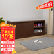 Mihong Nordic Solid Wood Shoe Changing Stool, Upholstered Shoe Cabinet, Integrated Rectangular Porch Shoe Rack, 100cm Style/With Soft Cushion, Length 100 Width 30 Height 45, Wood Color