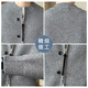 NYJO European Station Men's Sweater Winter Slim Casual Button Henley Collar Sweater Jacket Warm Clothes High-end Gray M