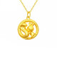 Chow Tai Fook Gold Necklace Women's Year of the Snake Hard Gold Snake Plate Rabbit Pendant New Small Gold Snake Pendant Pure Gold Necklace National Day Gift