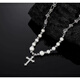 Chow Tai Sang Necklace Men's Design Niche Pearl Men's Cross Pendant Men's Style Men's Trendy Brand Accessories
