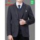 MONTAGUT wool single suit new middle-aged men's top business casual one-piece solid color dad suit jacket 3291 style dark gray S 165