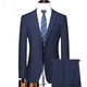 Lilan Men's Suit Suit 2025 New Business Casual Suit Jacket Men's Two-piece Formal Suit Navy Suit+Trousers M 170/88A 100-120Jin Jin equals 0.5 kg