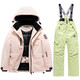 Bantang Jinse Ski Suit Cross-border Winter Children's Suit Boys Warm Waterproof Windproof One-piece Girls Ski Bibs Bubble Powder Suit M 8 Size (Recommended Height 113-125_C)