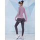 Vansydical's New Herbst- und Winter-Fitnesskleidung für Frauen im Internet Promi Lose Sportswear Langarmed Training Running Yoga Set Gray-Blue + Dark Gray-Blue Drei-teilige TC15908 S