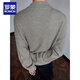 Lomon American retro Henry collar sweater men's winter inner loose casual men's bottoming sweater black M 95 to 115 Jin Jin equals 0.5 kg can be worn