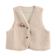 Mori Girl Tribe Versatile Retro Style Reversible Design Loose Vest Women's 2025 New Fashion Suit Winter Reversible Lamb Hair Vest One Size (145cm-165cm) One Size