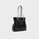 CHARLES&KEITH25 winter new drawstring oil wax leather diamond chain bag backpack CK2-30782756 Black black L