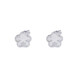 Lao Fengxiang platinum lucky five-petal flower earrings platinum earrings and ear buckles platinum jewelry white gold about 2.7g