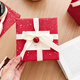 DOROCH red gift wrapping paper with ribbon bell, New Year's Day annual party raffle gift, Christmas New Year gift bouquet
