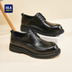 Hailan House HLA Leather Shoes Men's Autumn and Winter Heightening Business Casual Shoes Men's HAAPXM3EAO204 Black 41