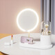 2025 New LED Mirror Cosmetic Mirror Desktop Desktop with Light Student Home Fill-Light Mirror with Makeup Storage Tube 2024 New Upgrade Minimalist White